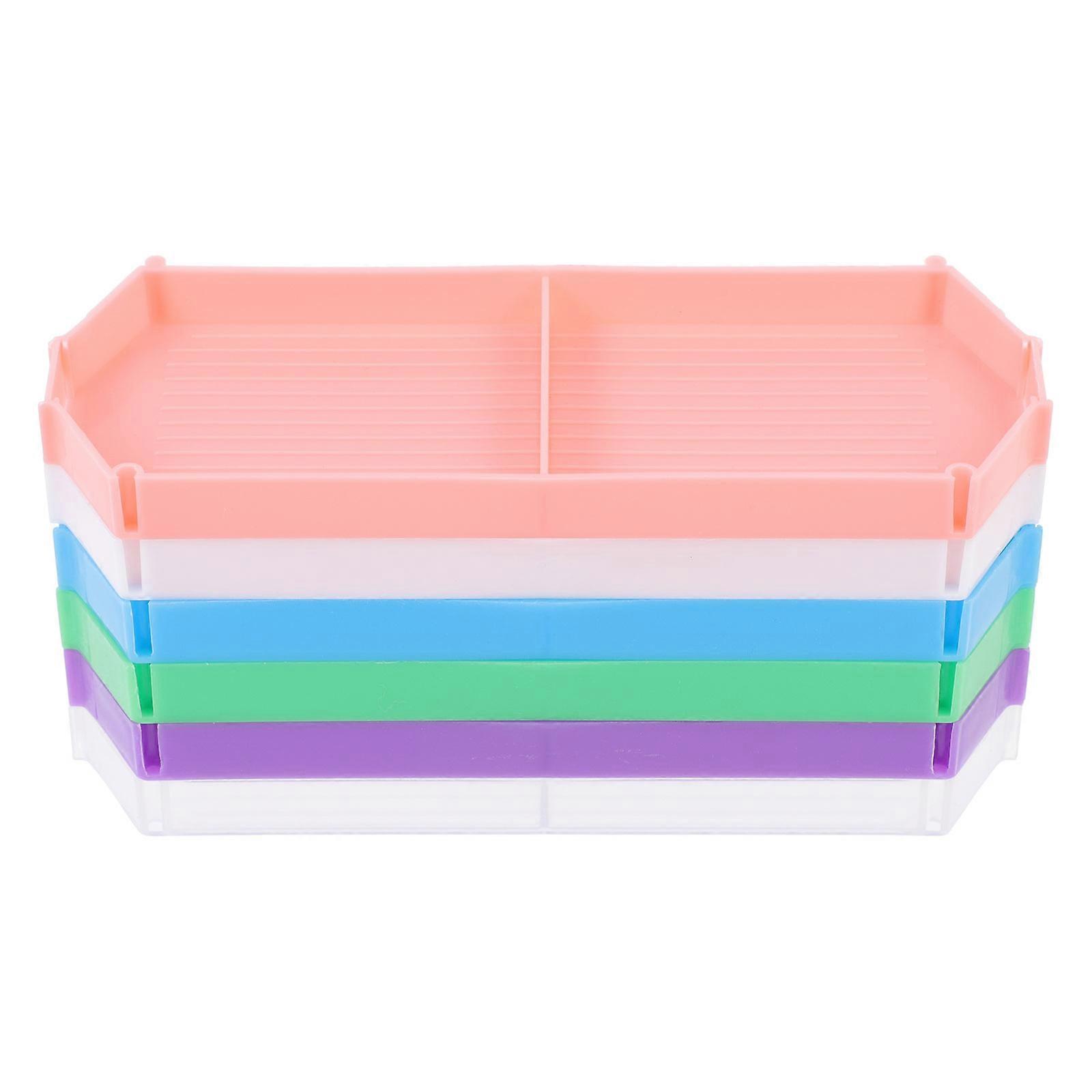 6pcs Plastic Bead Sorting Trays Large DIY Diamond Rhinestone Plate Trays