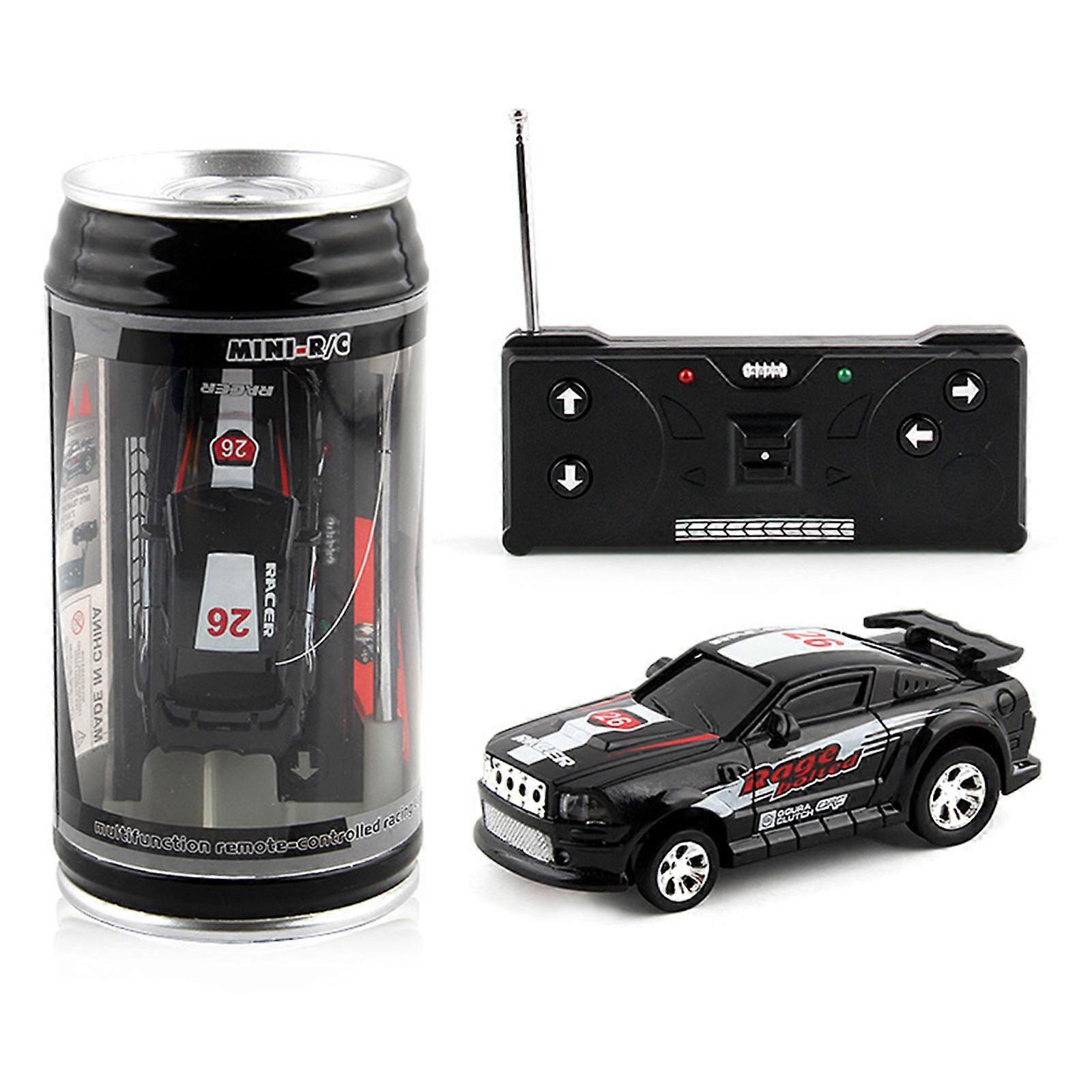 Voiture télécommandée avec Roadblocks Mini Can Télécommande Voiture Coca Canettes Conception Créative Simulation Racing Car Jouet