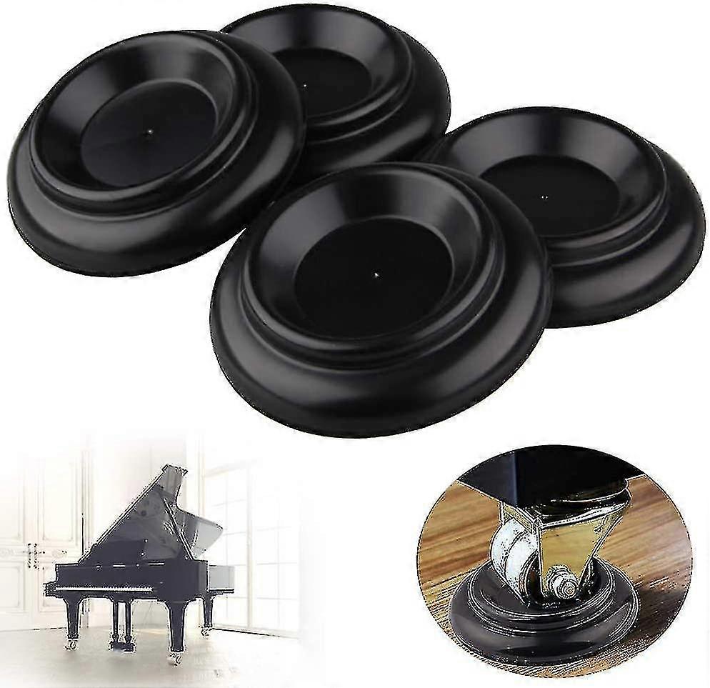 Piano Caster S S Movable Wheels Round S Gripper Set, For Piano Wheels Piano Leg Protector 4pcs Oak