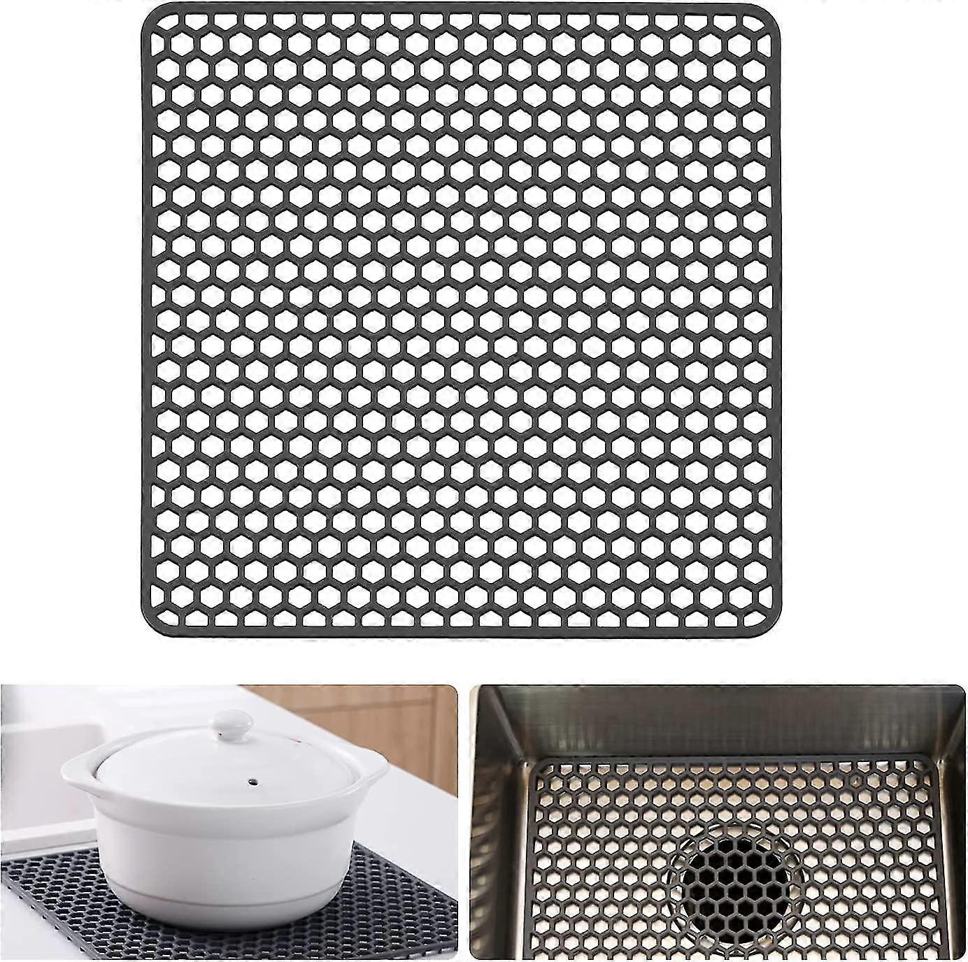 Silikonový dřez Protector Mat Kitchen Grid Sink Liner (šedá)