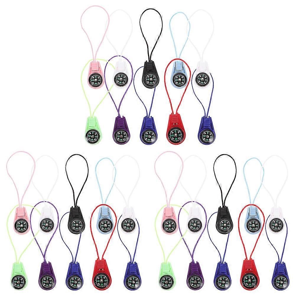 30Pcs Mini Hiking Compass Portable Pocket Compass Small Survival Compass Camping Supply