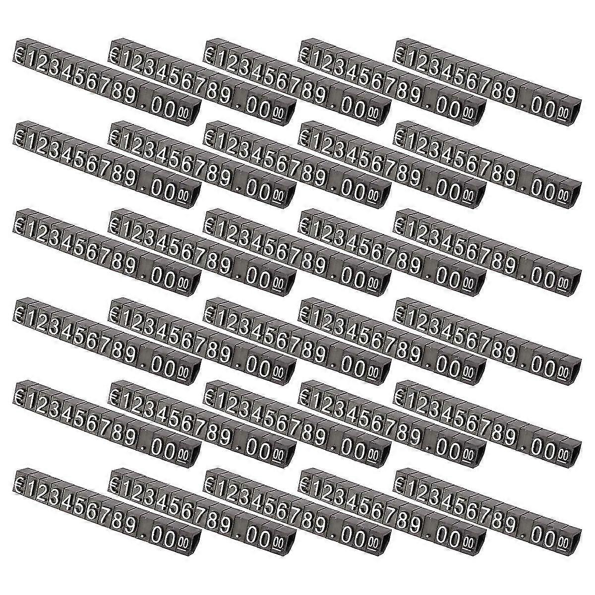 30Sets plastkuber Pris Display Tags Justerbart nummer Stand Frame Label Shop