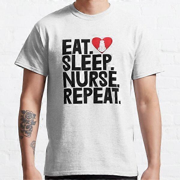 Klasické tričko Eat Sleep Nurse Repeat RK30965