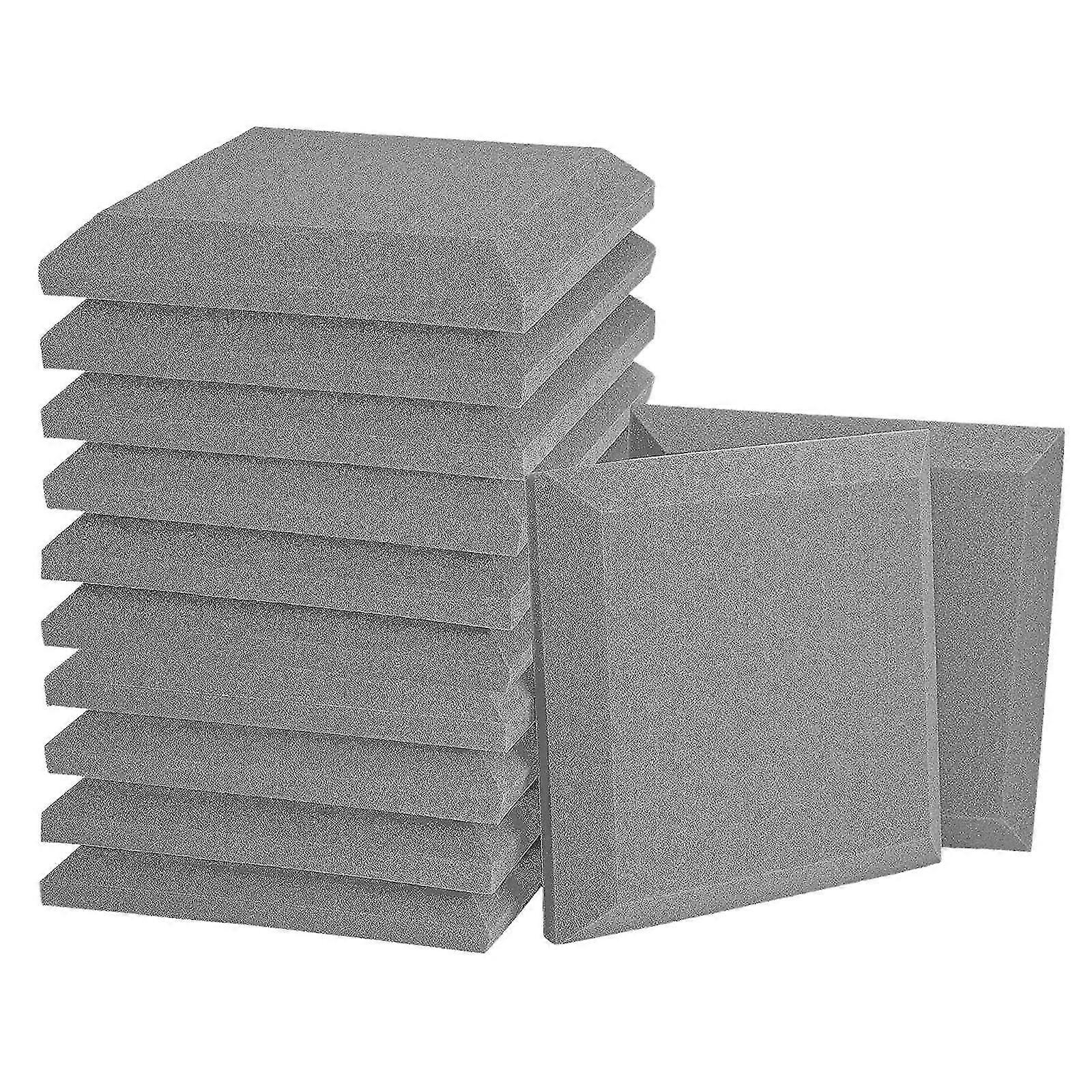 12pack Acoustic Foam Panels,3d Beveled Wedge Tiles,sound Panels Wedges Soundproof Sound Insulation