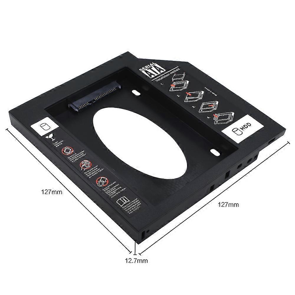 TISHRIC πλαστικό 2ο HDD Caddy 9.5 12.7mm Optibay SATA 3.0 για 2.5 '' SSD περίπτωση σκληρό δίσκο Drive Box για φορητό υπολογιστή CD DVD-ROM