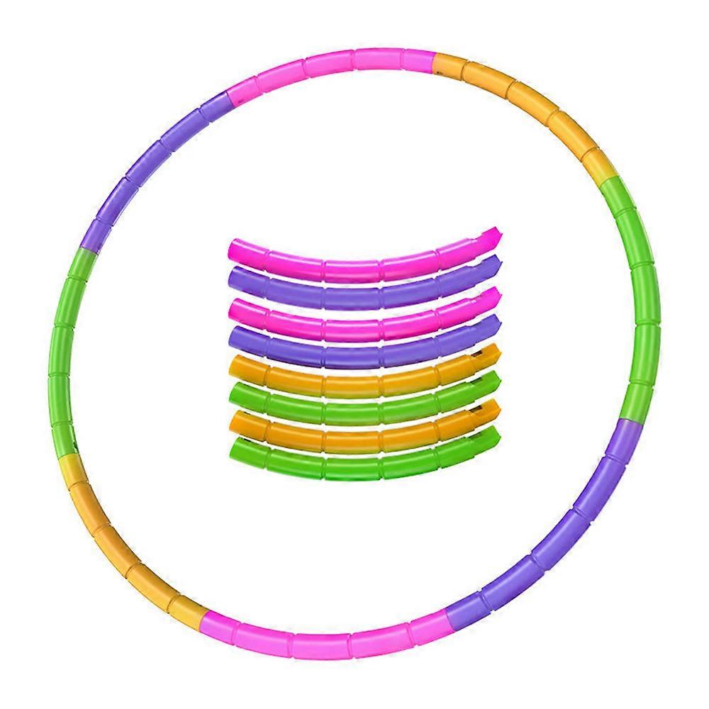 Kids Fitness Hoop Detachable Plastic Ring Children Gym Exercise Portable Training Hoop Circle Gymnastic for Home Playing Dance