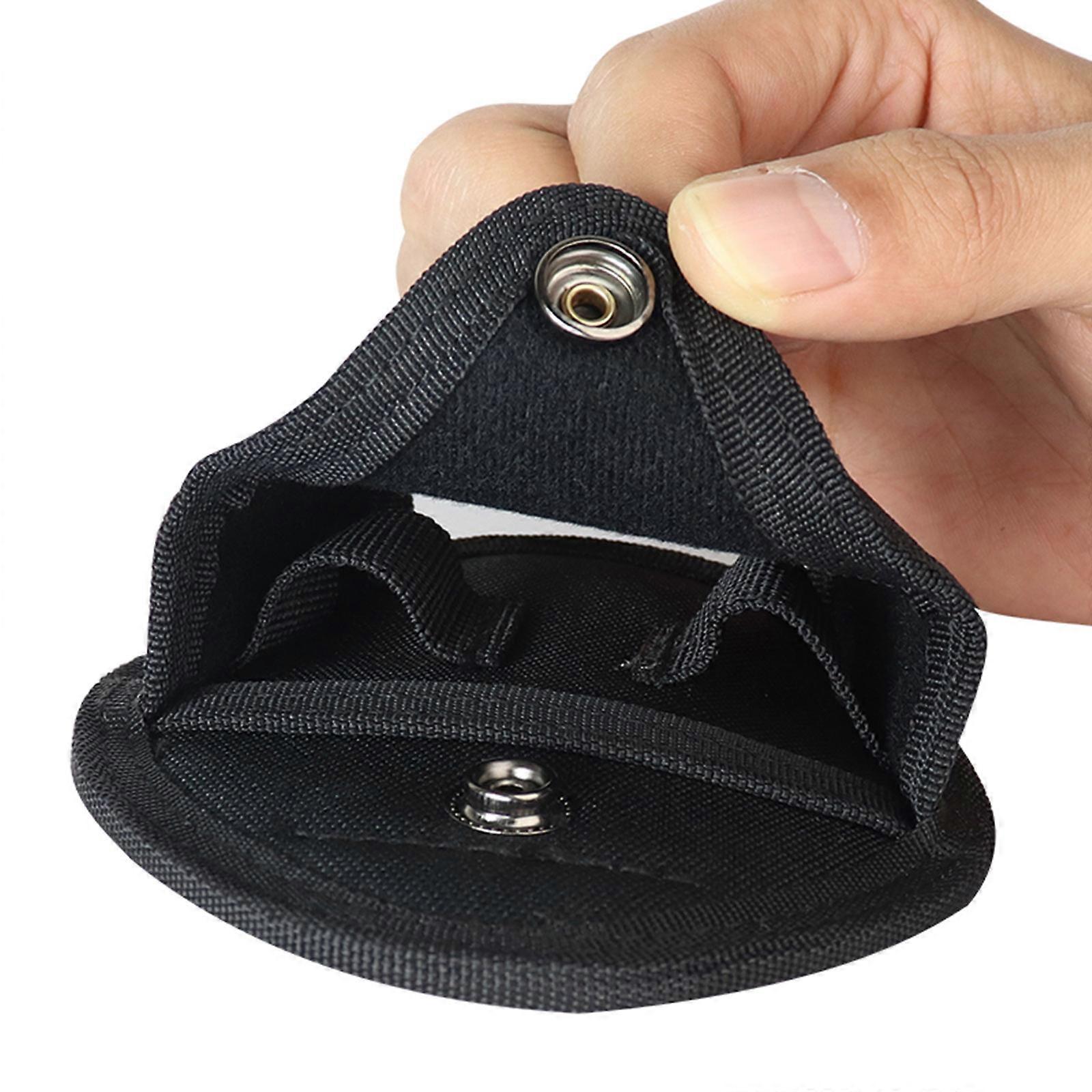(2 Pack) Weatherproof Black Nylon Handcuff Pouch with Additional Key Slot