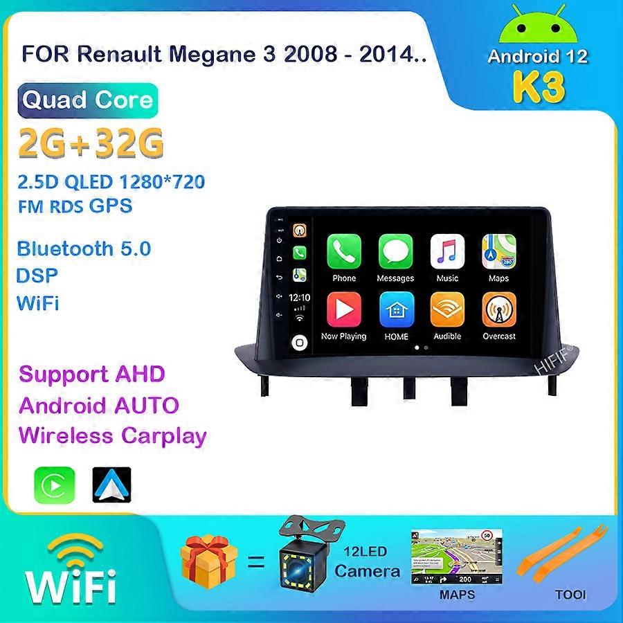 For Renault Megane 3 2008 - 2014 Car Radio Multimedia Video Player Navigation GPS Android No 2din 2 din dvd