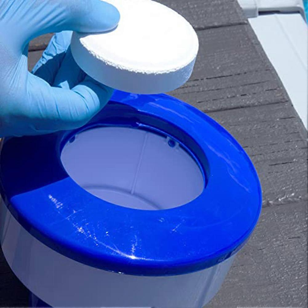 2023 New Hot Swimming Pool Chemical Floater, Holds up to 3" Bromine Tablets, Lockable Cap, Adjustable Ring