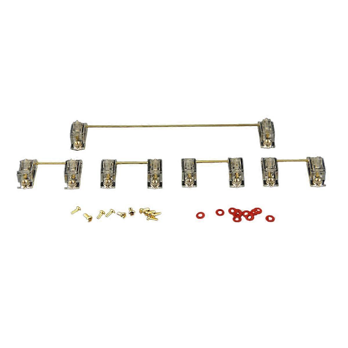 5PCS Transparent Gold Plated Plate Mounted Stabilizer PCB Mount Keyboard Stabilizers for Mechanical