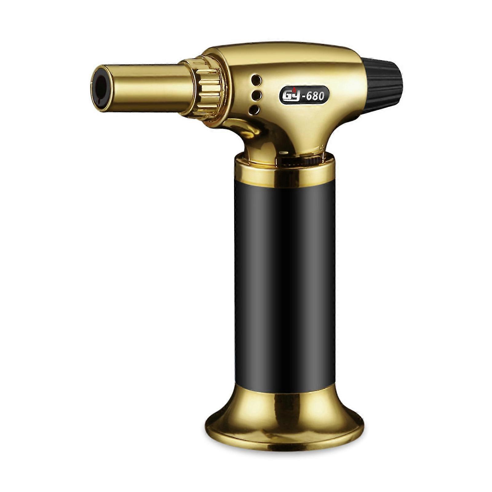 Culinary Torch Lighter Refillable Flamethrower Kitchen Cooking Torch with Adjustable Flame Safety