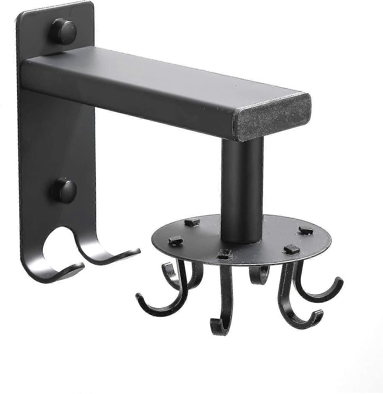 Wall-mounted Utensils Hanger, Adjustable Rotating Hooks (6 Hooks)