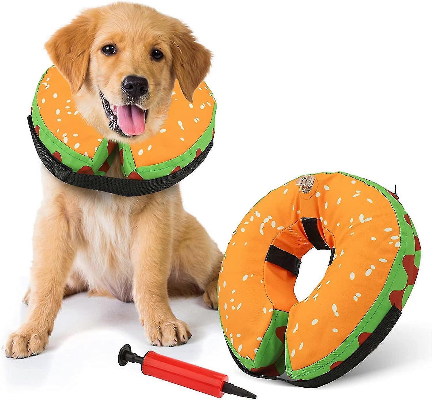 Recovery Collar For Dogs Cat, Adjustable Protective Inflatable Dog Recovery Cone Collar After Surgery