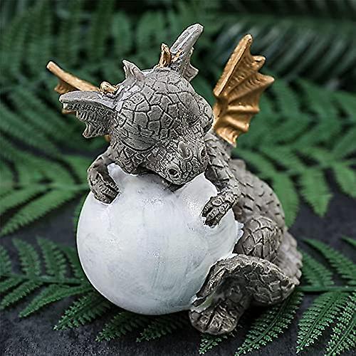 Décoration De Jardin Poulet En Résine - Statue Céramique Style Ferme - 15x8.5x9cm