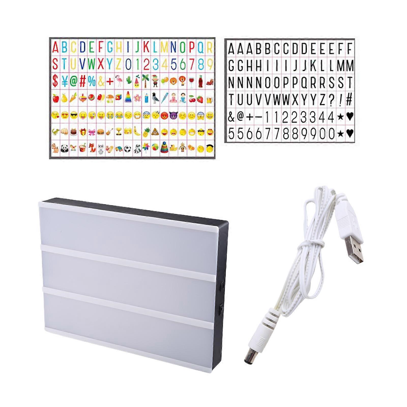 A4 DIY Cinema Light Box with 216 Letters Numbers Free Message Combination USB Or