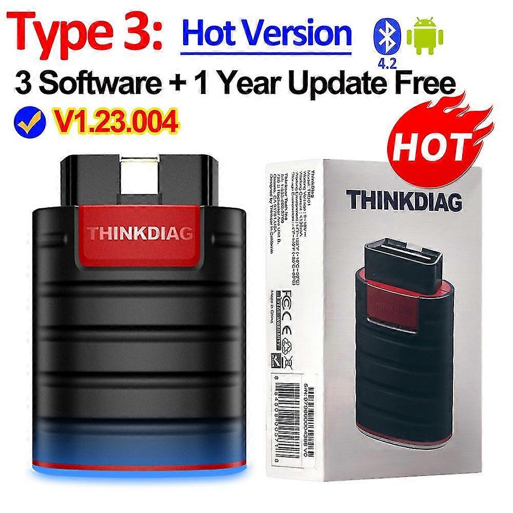 2023 Thinkdiag Hot Version Système complet All Car 16 Reset Service 1 an Outil de diagnostic Obd2 gratuit Test actif Ecu Codage