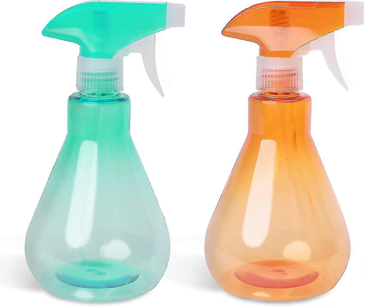 Water Spray Bottles (2 Pack) 500ml Empty Plastic Mist Liquid Sprayers Gift
