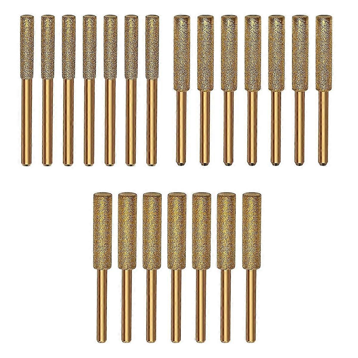 21pcs Diamond Chainsaw Sharpener Chainsaw Diamond Sharpener In 3 Size Diamond Chainsaw Sharpener Burr