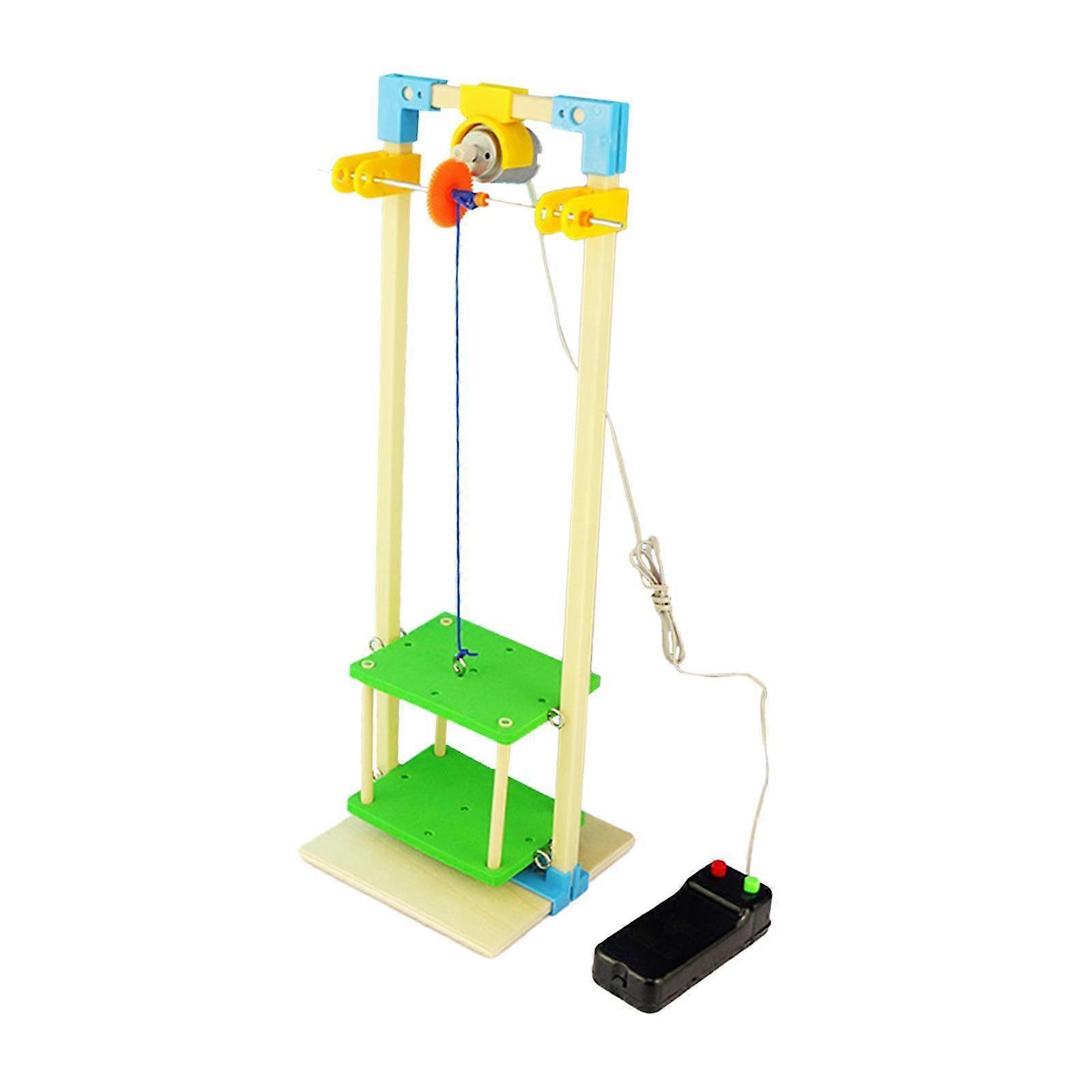 Remote Control Elevator Toy DIY Teaching Aids Educational Assembly Toy Model
