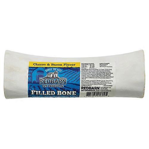 Redbarn Pet Products Filled Bone Dog Treat, 奶酪和培根,每个 1 个/5 盎司,大号
