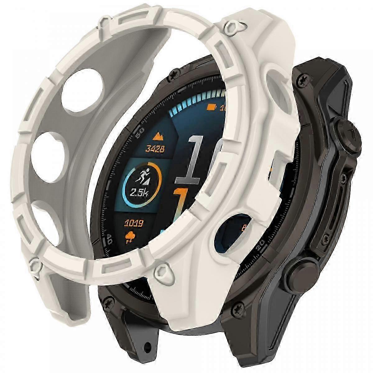 For Garmin Fenix 8 43mm TPU Watch Case Anti-Scratch Hollow Watch Frame CoverP2021122476