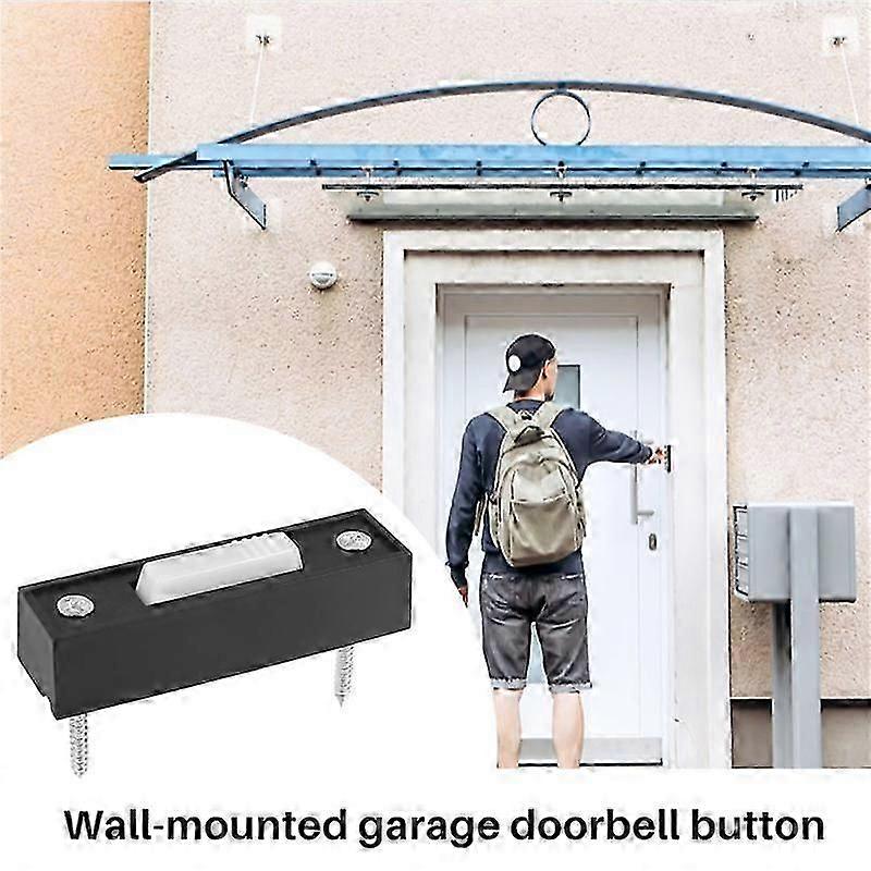 Universal Garage Door Opener Switch 41A4166 Wired Button Black Finish with White Button