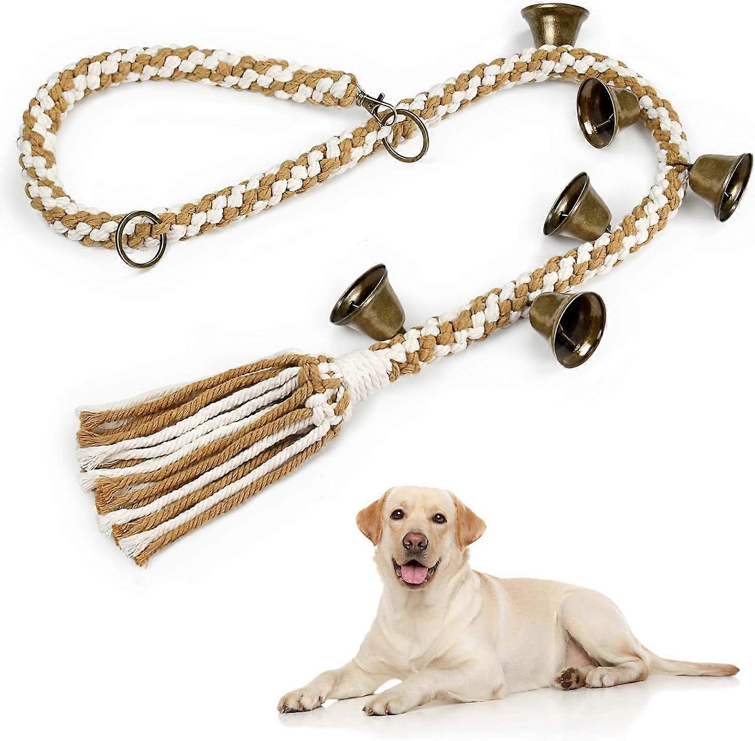 Adjustable Dog Doorbell for Potty Training, Cotton Rope Woven, Durable Indoor/Outdoor Use, Ideal for Puppies