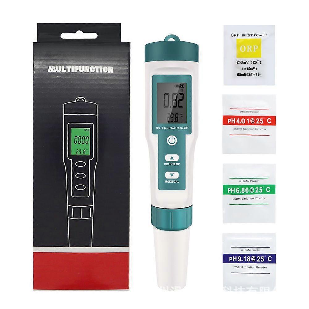 Seven-in-one water quality testing pen testing pH meter/TDS/TEMP/EC/salinity/SG/ORP testing pen
