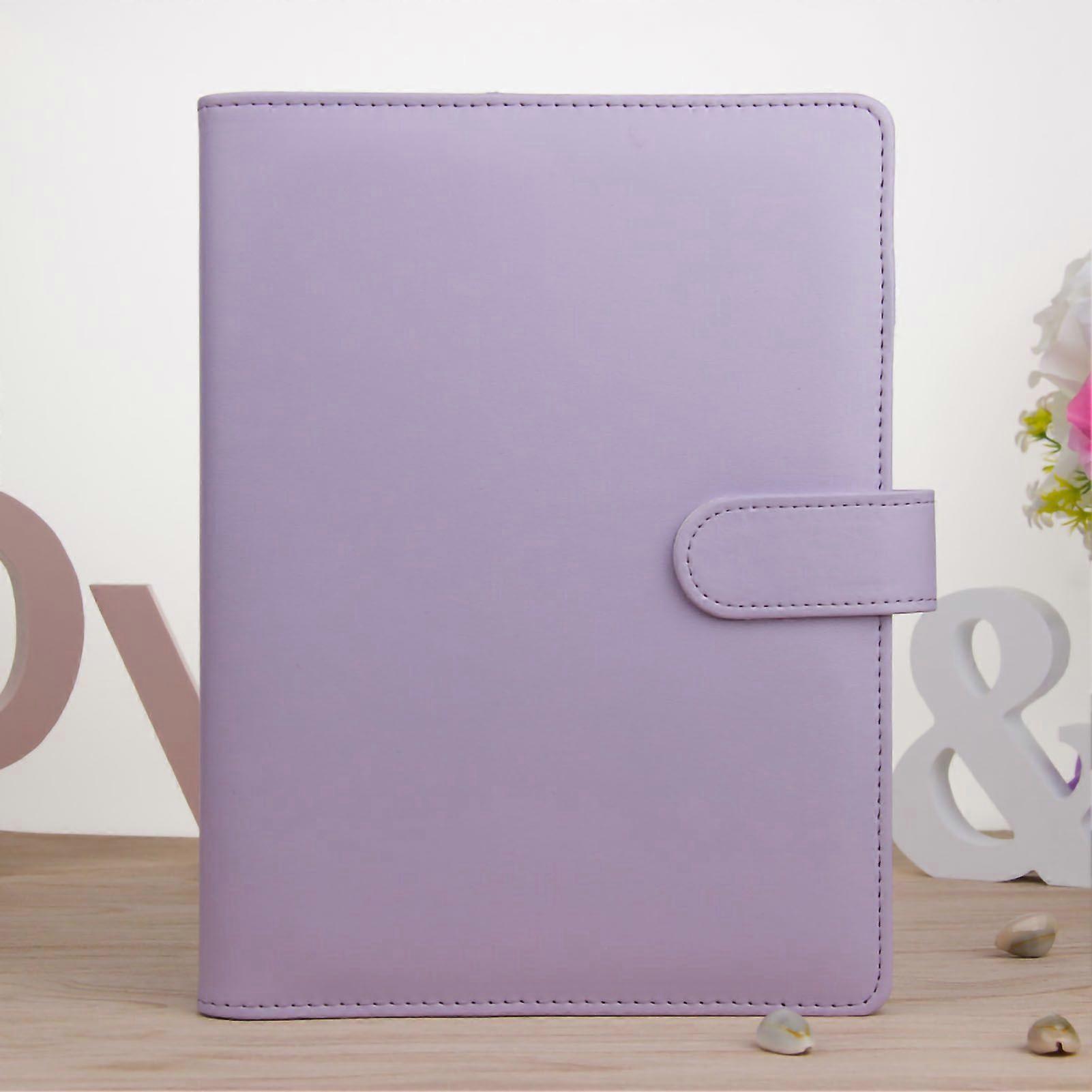 Notebook Simple Thickened Soft Paper Macaron Color Notepad Loose Leaf Notebook Hand Book Gift A6 Purple