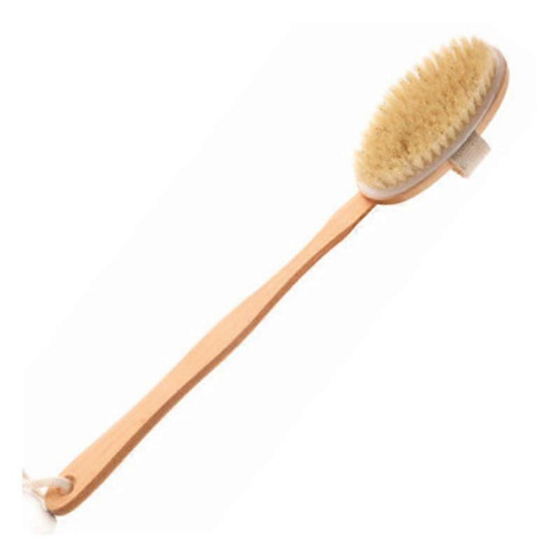 Dry Brushing Body Brush , Natural Bristle Dry Skin Exfoliating Brush, Long Handle Ba Scrubber For Shower, Dry Brush For Cellulite And Lymphatic Mass,6