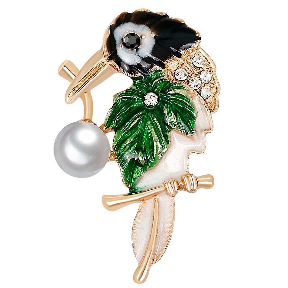 Fashionable Cute Bird Shaped Brooch Pin Women Rhinestone Alloy Brooch Jewelry Accessory(02#)