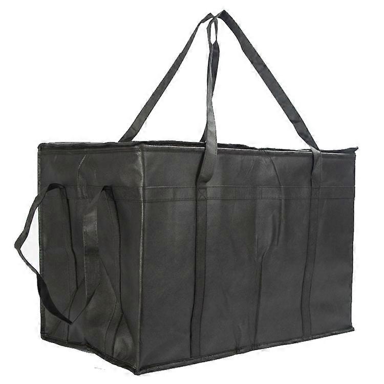 Large Foldable Insulated Cooler Bag, Zippered, for Food Storage