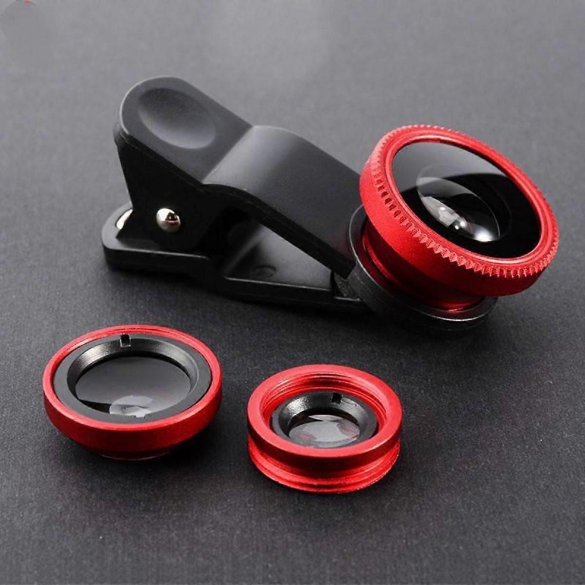 Mobile Phone Fisheye Lens Three In One Mobile Phone Lens Magnifier Fisheye Wide-angle Macro