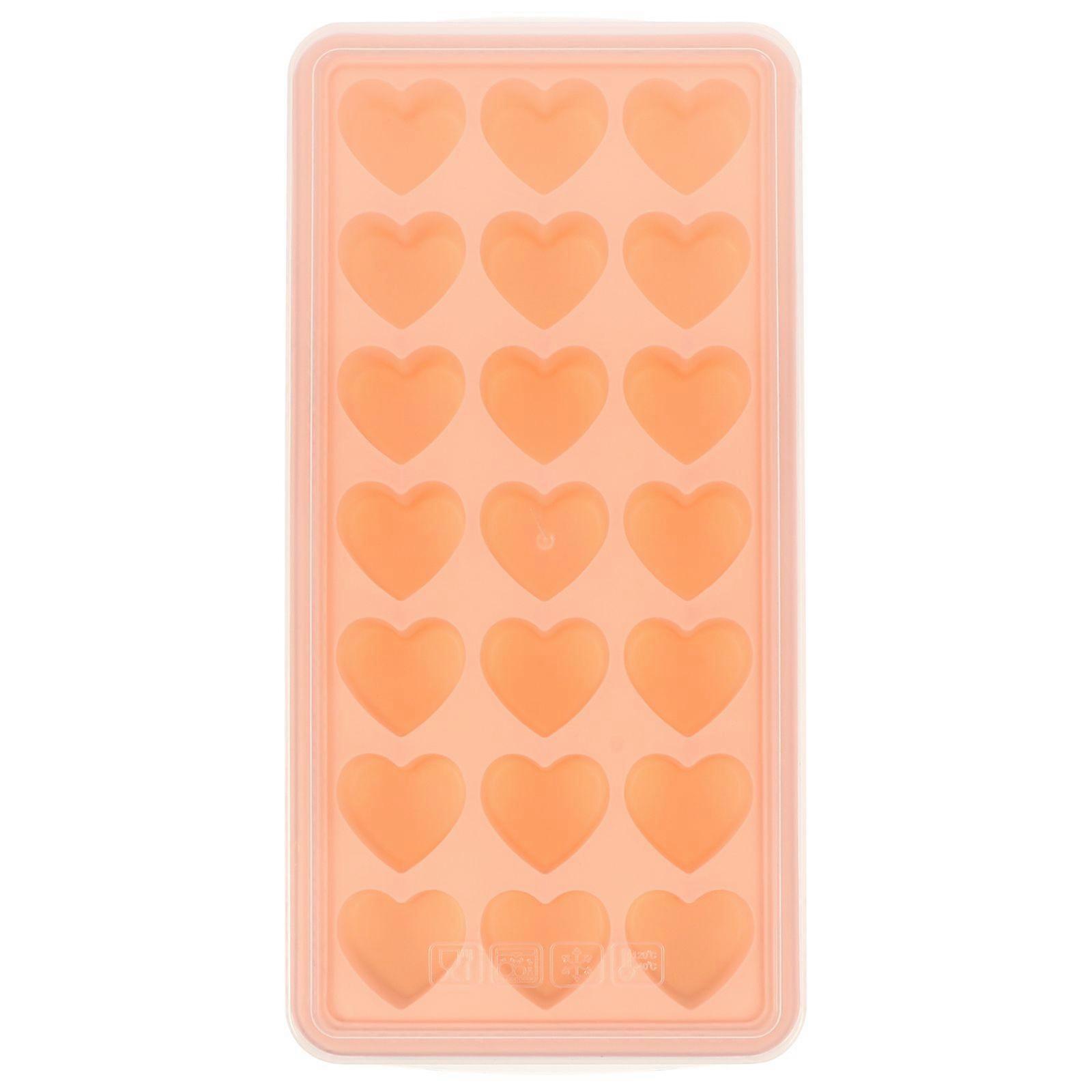 Heart Shape Stackable Ice Tray Silicone Ice Cube Mold Easy Release Mould