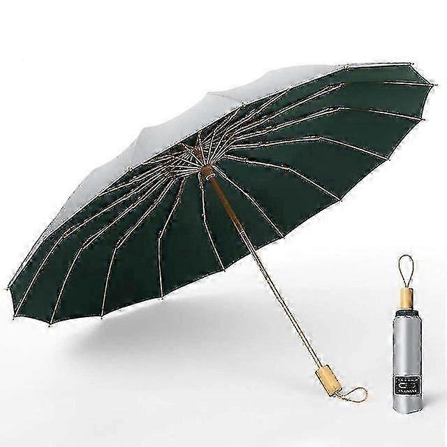3-Folding Manual Umbrella for - Strong Wind Resistant, 16K