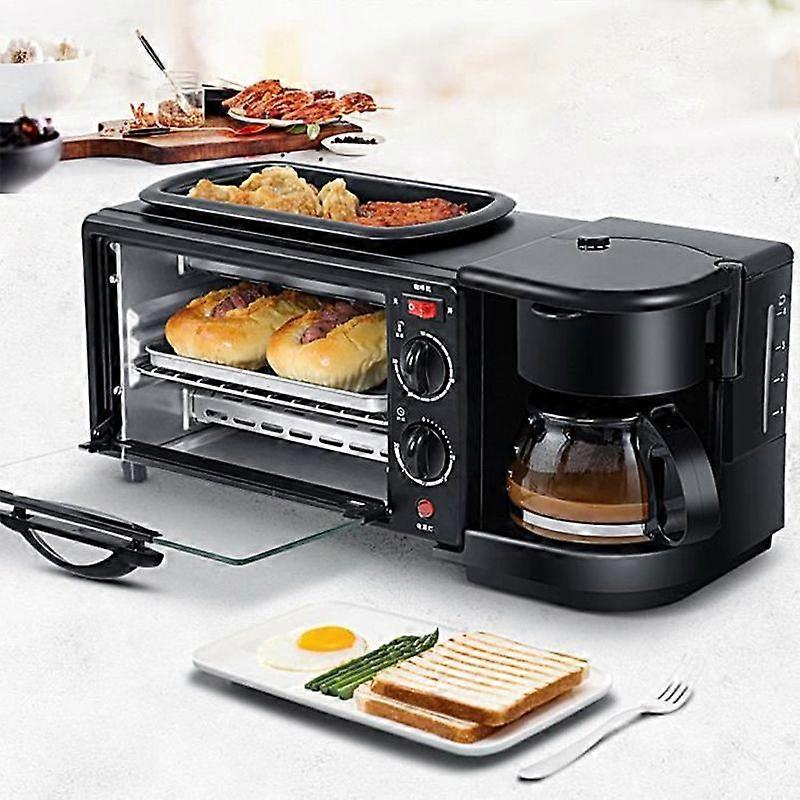 3 in 1 Breakfast Maker - WIRLSWEAL - Black - Toaster & Grill - 1050W
