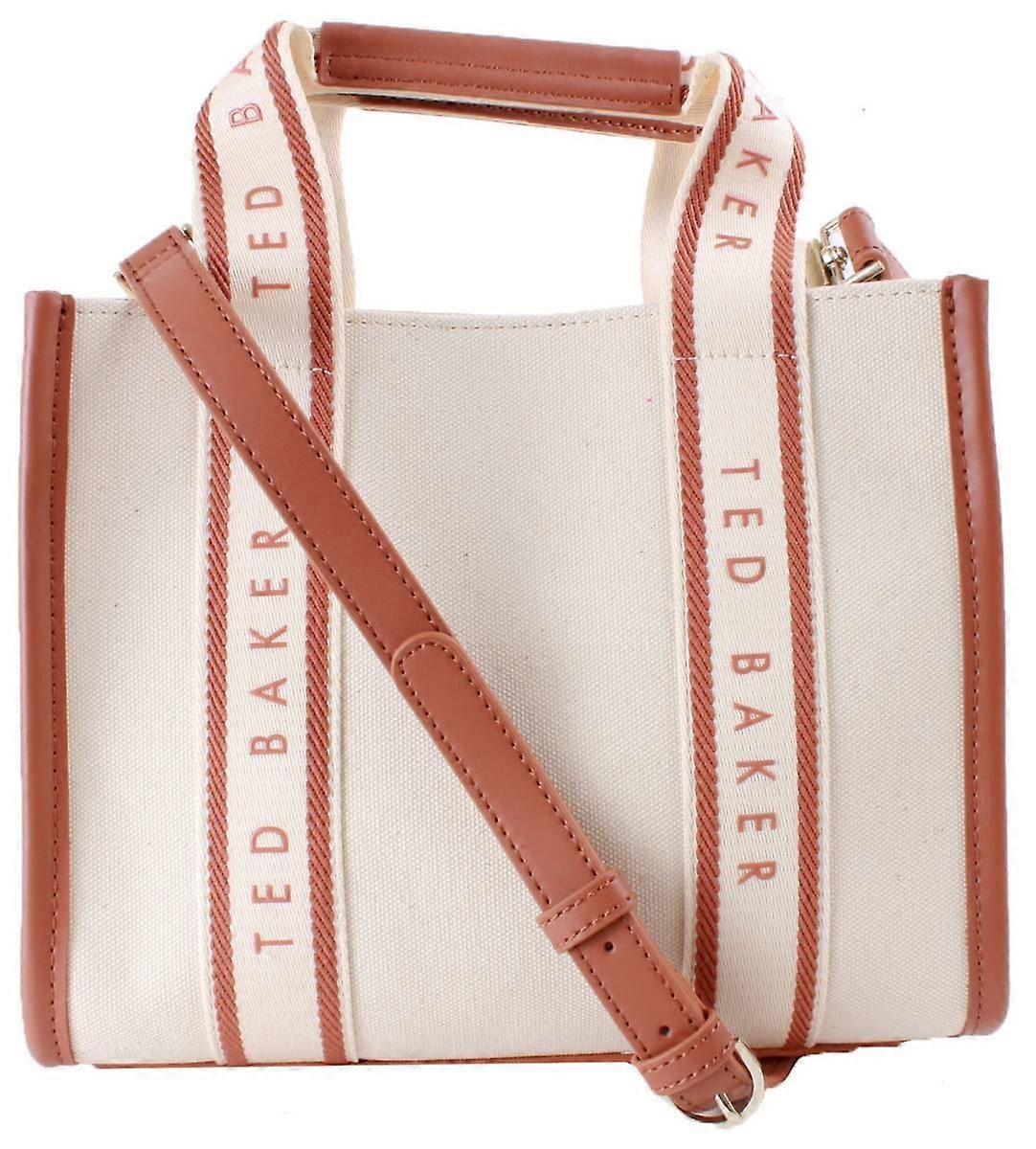 Ted Baker Georjea Branded Webbing Canvas Small Tote Bag - Natural