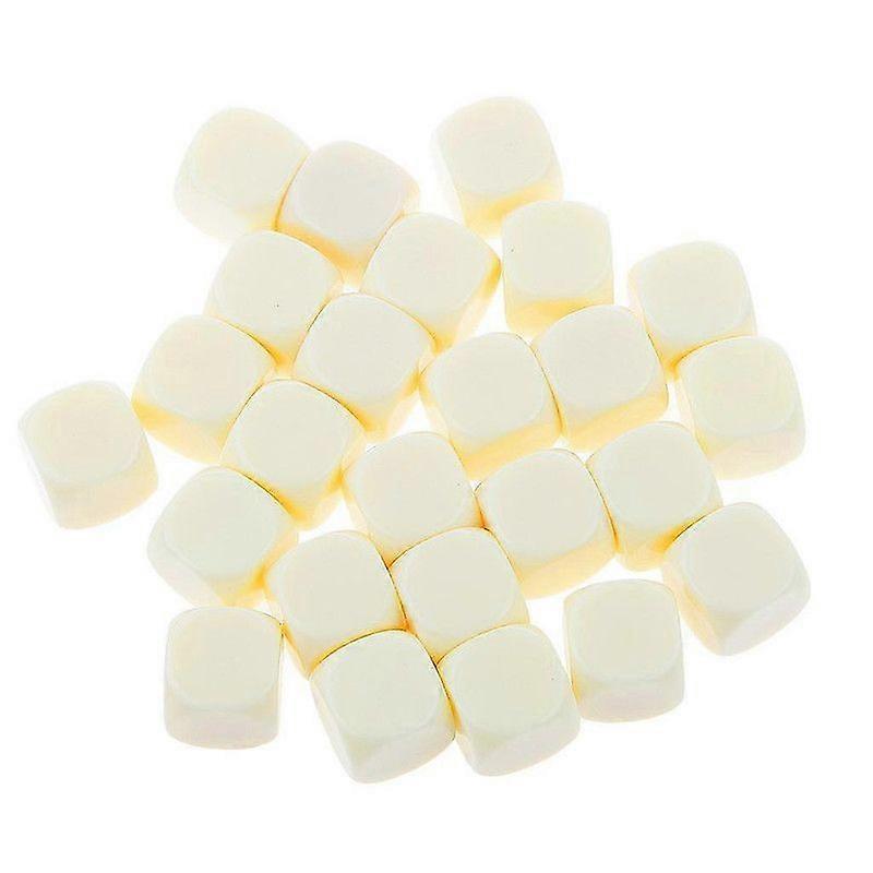 Pack Of 25pcs Blank Square DIY D& Playing Games Six Sided D6 Dices