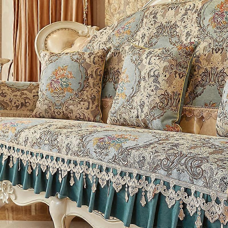 European Non-slip Sofa Cushion Cover Four Seasons Universal Sofa Towel Backrest Pillowcase Cover Towel Embroidery Lace Jacquard