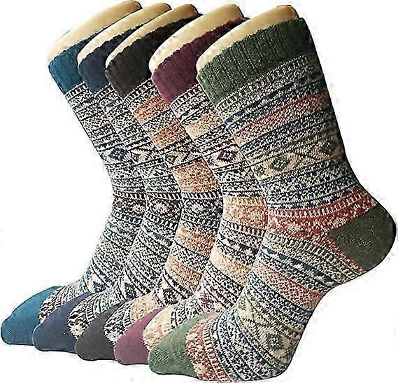 5 Pairs Womens Socks Wool Thermal