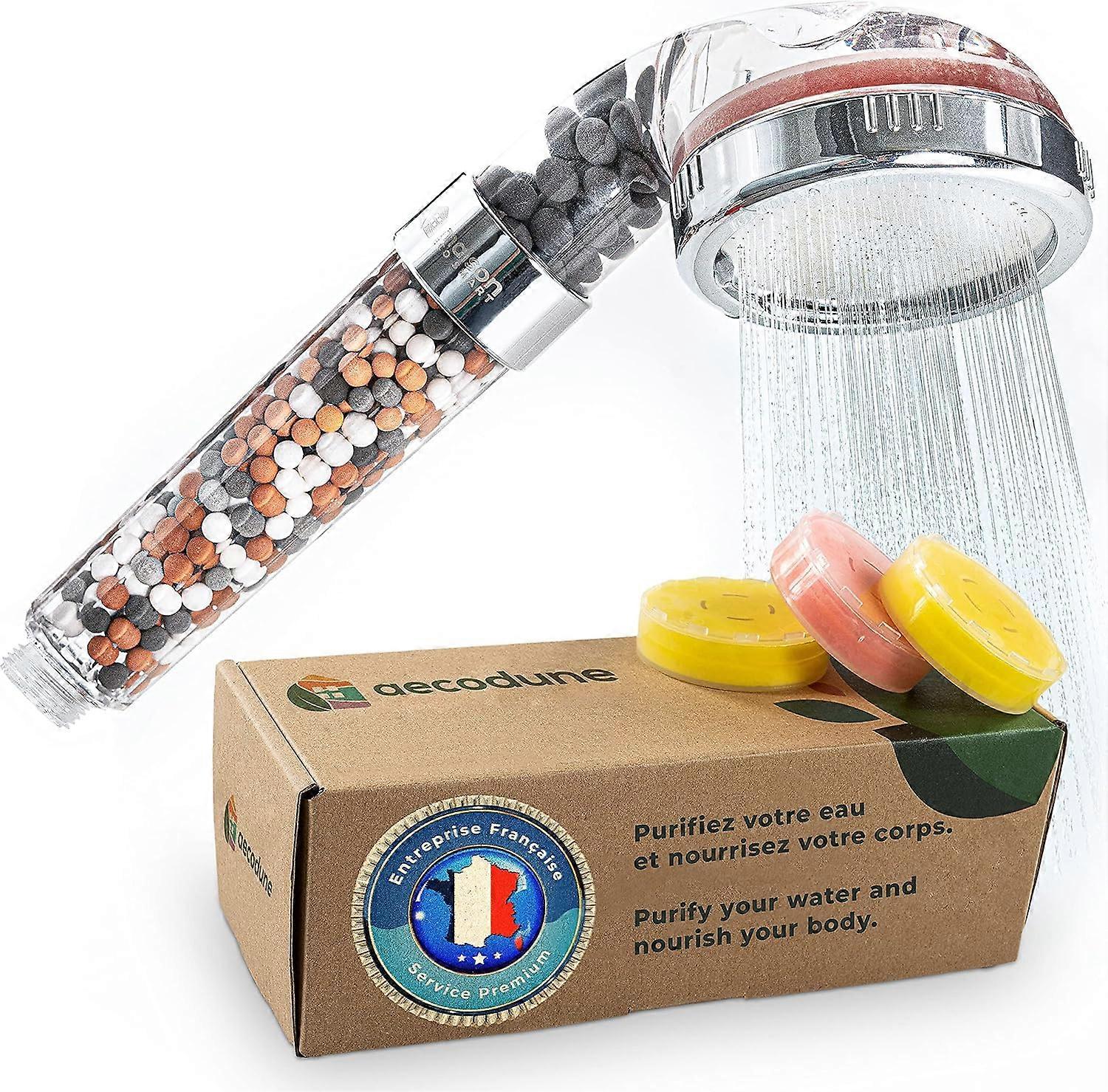 Shower Head Filter with High Pressure Design, Eco Friendly ABS Material Ensures Longevity, Universal Fitting & Multi-Step Filtering for a