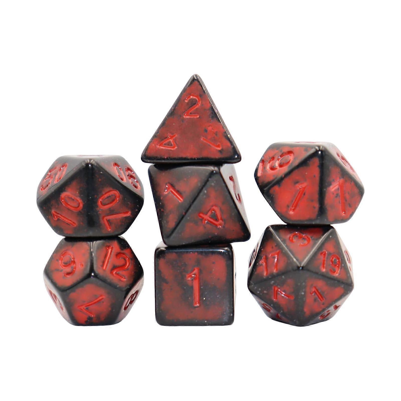 7x Polyhedral Dices Set Party Favors Party Game Dices D4~D20 for Card