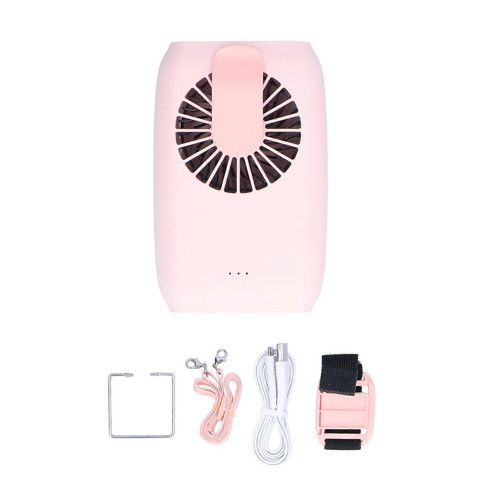 Multi‑Functional ABS Mini Neck Hanging Fan Portable USB Charging Handheld Desktop Fan
