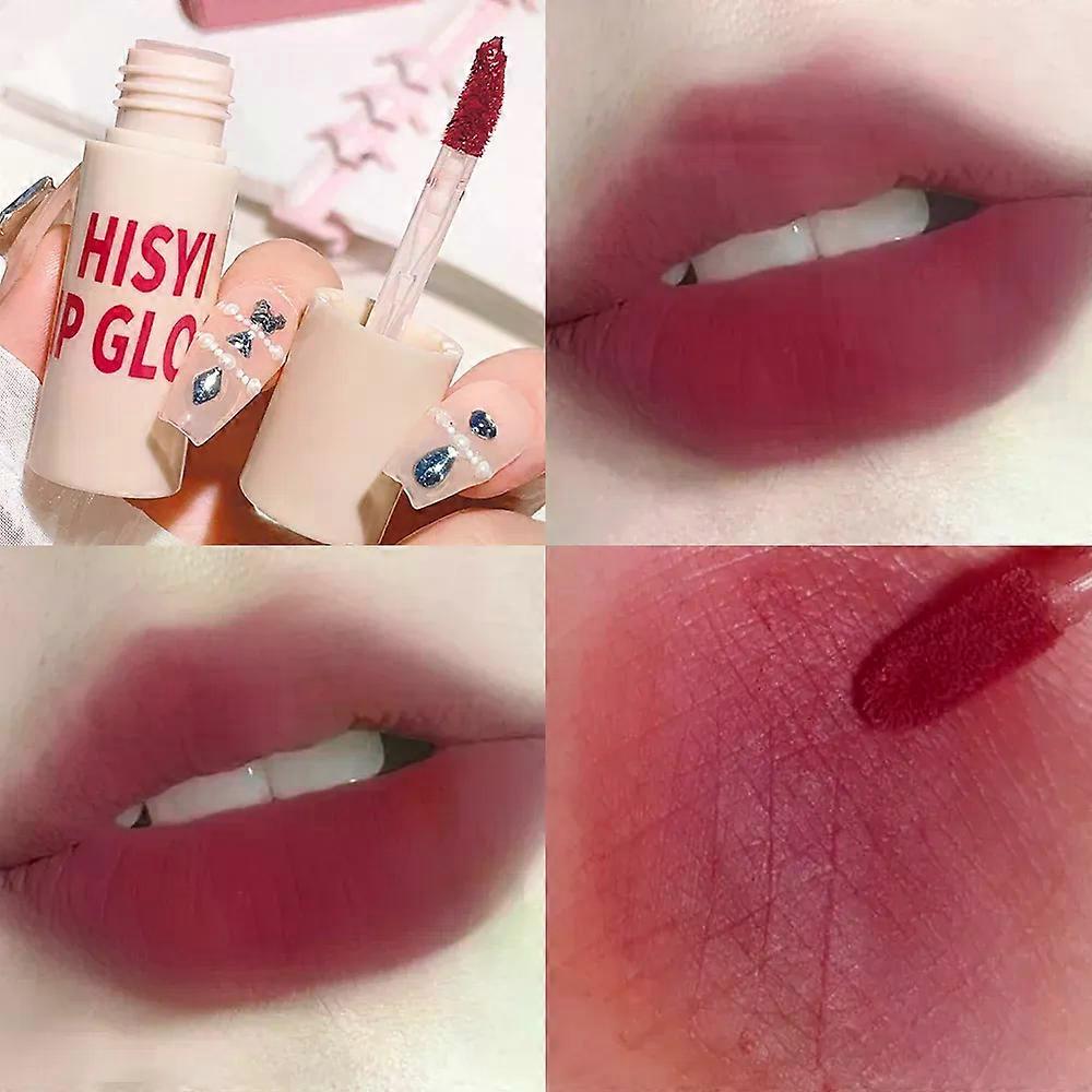 6 Χρώματα Matte Velvet Lip Glaze, Φυσικό μακράς διαρκείας υψηλής χρωστικής κραγιόν, Φορητό ματ φινίρισμα Universal Lip Glaze Makeu