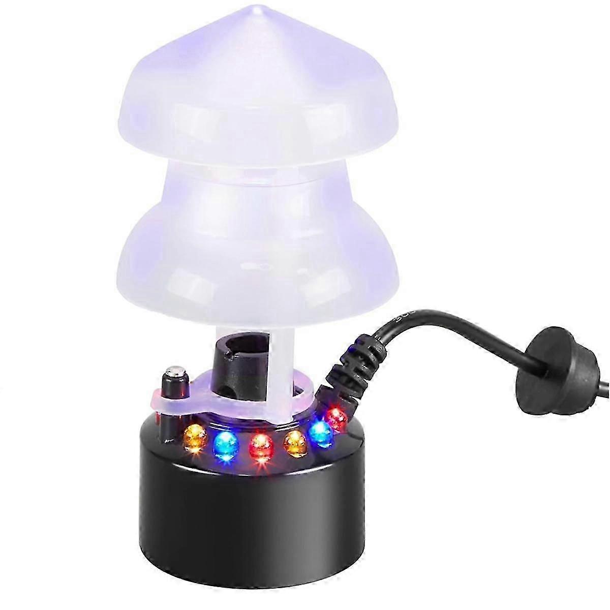 Mist Maker 12 LED Mister Fogger Water Fountain Pond Fog Machine Electric Ultrasonic Atomizer with Splash Guard EU Plug