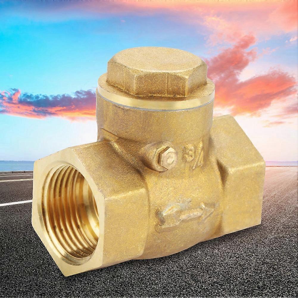 Golden Brass Swing Check Valve DN20 Threaded Model 401 Durable