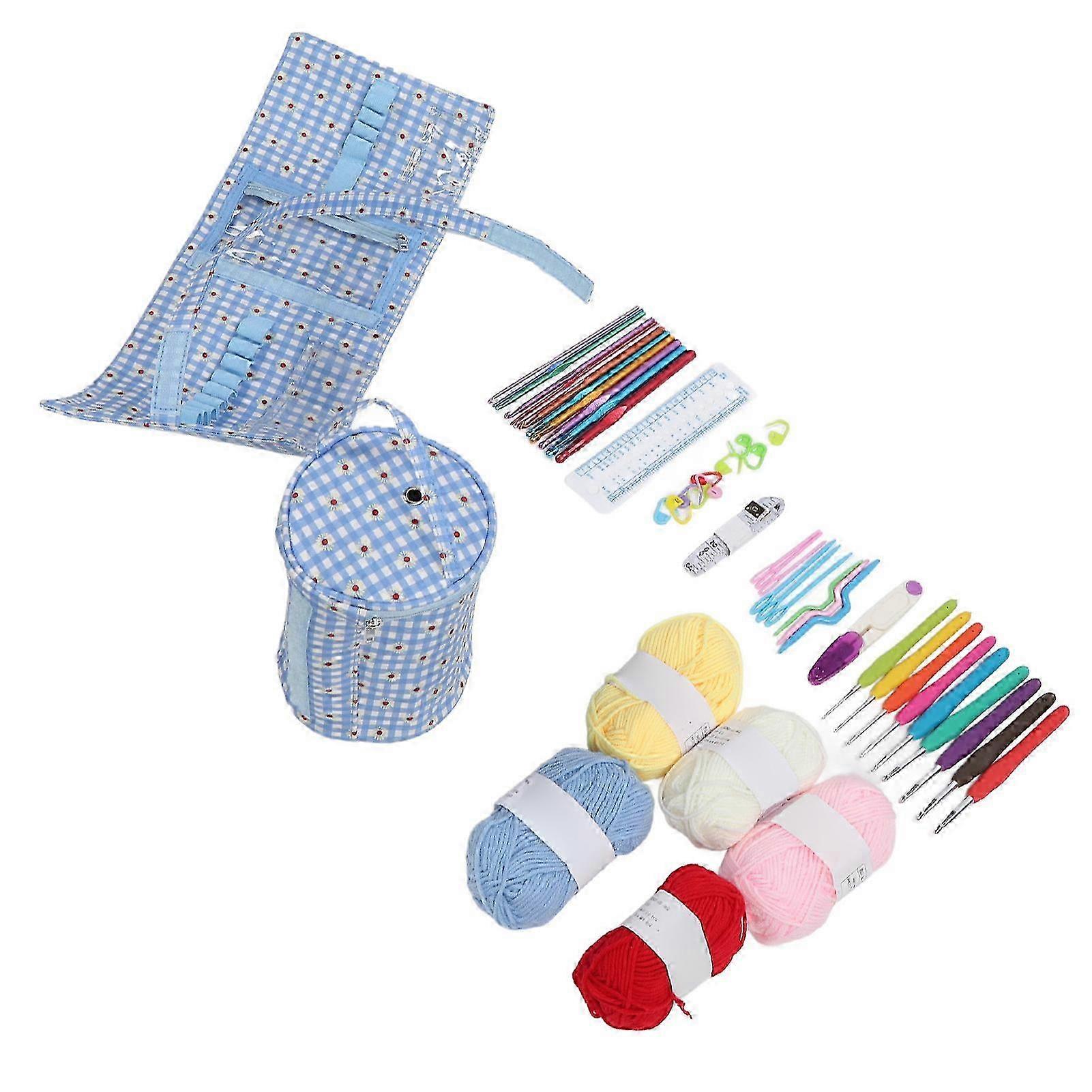 Ergonomic Crochet Hooks Set with Case for Arthritic Hands - DIY Knitting Tools for Beginners