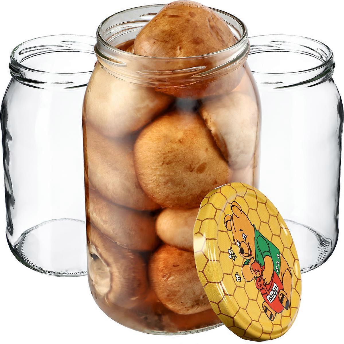 KADAX Tarros para conservas Simo 900ml 8pcs 82mm + tapas "Miel"