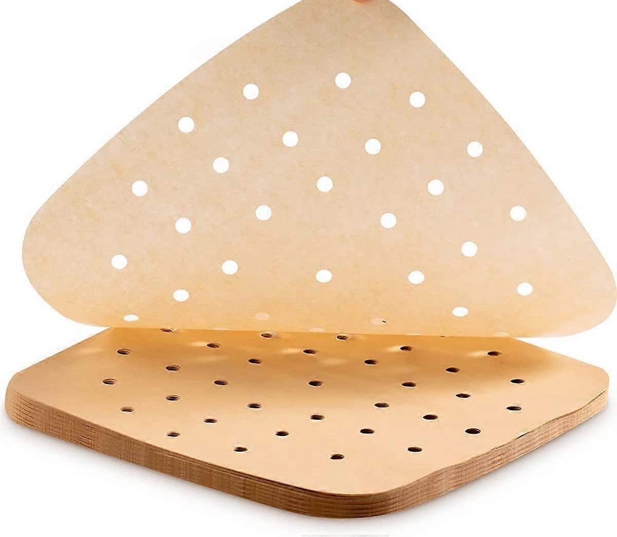 100 Pcs Perforated Air Fryer Parchment Liners Paper for Square Baking 8 Inch