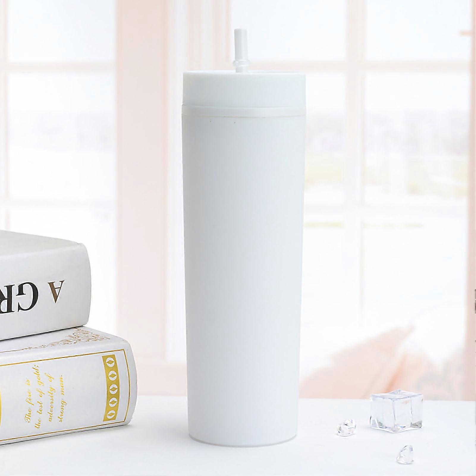 Straw Cup Colorful Plastic Simple Style Comfortable Hand Feeling Large Capacity Drinking Straw Bottle